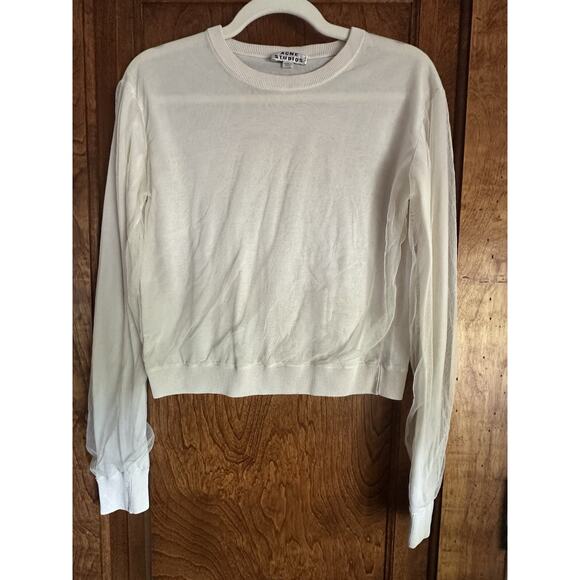 Acne Studios Sweaters - Acne Studios Sweater- Ivory With Net Overlay- Size M/46